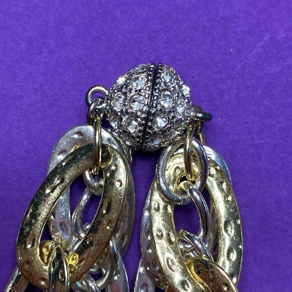 💛 Classic Miche Gold & Silver Tone Multi Chain Bracelet - Picture 4 of 4